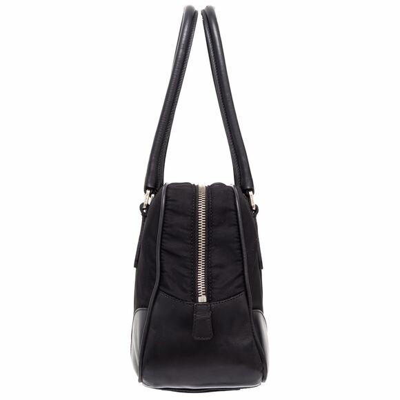 PRADA Tessuto Nylon Triangle Logo Bauletto Bag Black Vintage Y2K RARE - Picture 5 of 15